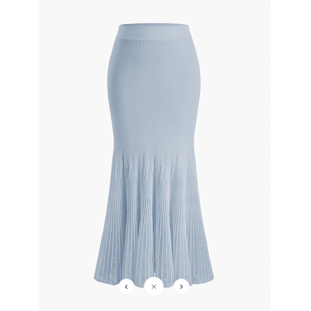 NWT Commense Mesh Panel Pleated Skirt Sz M